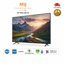 Mi+ (MiJ) 43'' Inches Digital Satellite TV - Frameless Full HD LED TV - HDMI - USB - Black + 12 MONTHS WARRANTY - (MIJ4310)